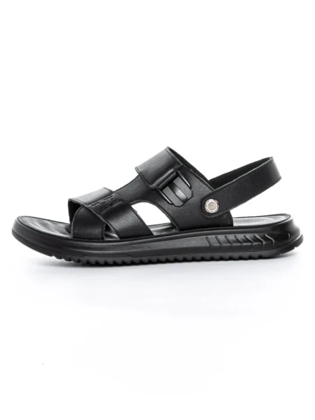Sandale Barbati din piele naturala 592096 BLACK | ADVANCER