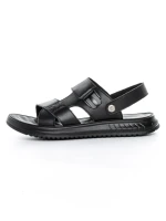 Sandale Barbati din piele naturala 592096 BLACK | ADVANCER