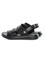 Sandale Barbati din piele naturala 592096 BLACK | ADVANCER