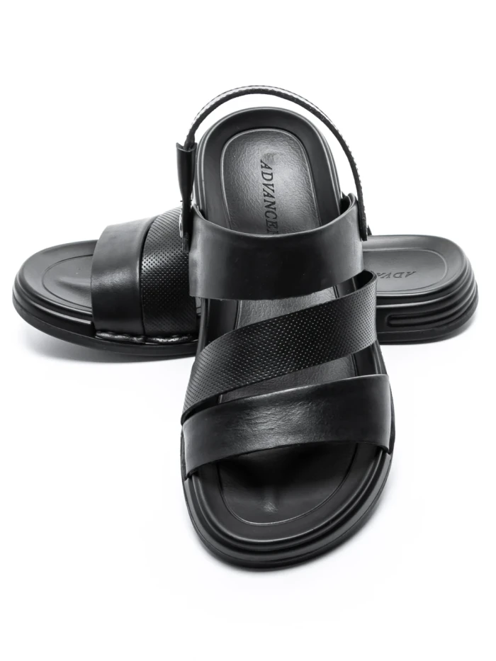 Sandale Barbati din piele naturala 2904-3 BLACK | ADVANCER
