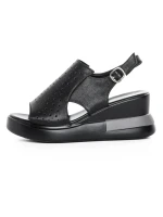 Sandale Dama din piele naturala 8130 BLACK | ADVANCER