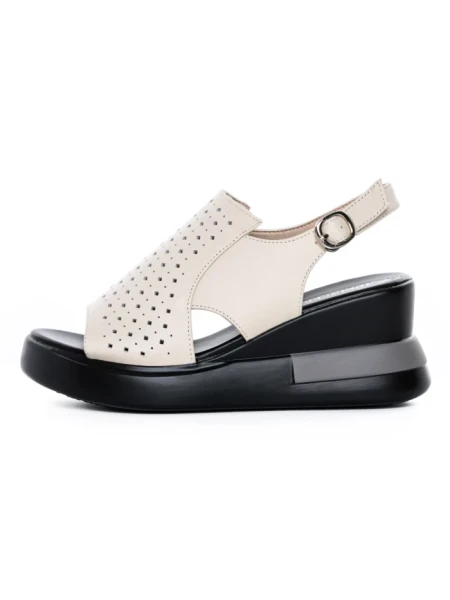 Sandale Dama din piele naturala 8130 CREAM | ADVANCER