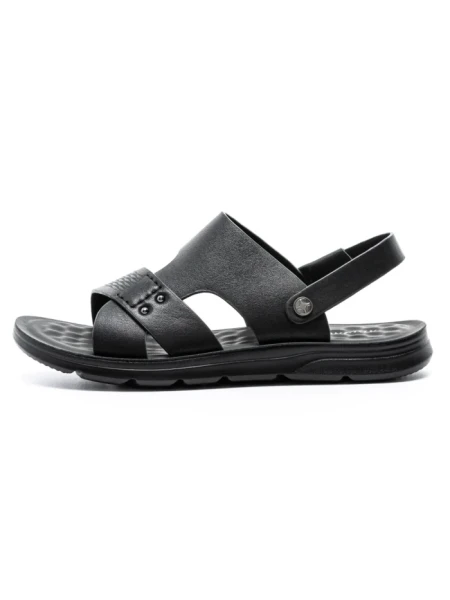 Sandale Barbati din piele naturala 7565D BLACK | ADVANCER