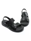 Sandale Barbati din piele naturala 7565D BLACK | ADVANCER