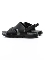 Sandale Barbati din piele naturala 7565D BLACK | ADVANCER