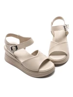 Sandale Dama din piele naturala 8701-1 CREAM | ADVANCER