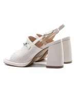 Sandale Dama din piele naturala K347-1 CREAM | ADVANCER