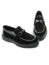 Mocasini Barbati din piele naturala 5NXE39 BLACK | PANTOFUL