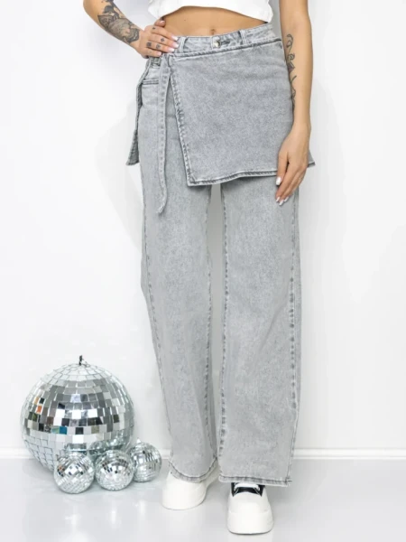 Blugi Dama Y3009-2 GRI | FASHION