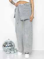 Blugi Dama Y3009-2 GRI | FASHION