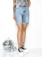 Blugi Scurti Dama GDS1819D ALBASTRU | MINA