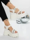 Sandale Dama cu Platforma 5WL37 WHITE | MEI