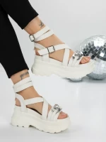 Sandale Dama cu Platforma 5WL55 WHITE | MEI