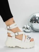 Sandale Dama cu Platforma 5WL55 WHITE | MEI