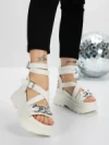 Sandale Dama cu Platforma 5WL55 WHITE | MEI