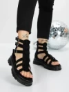 Sandale Dama cu Talpa Joasa 5HXS11 BLACK | MEI