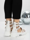 Sandale Dama cu Talpa Joasa 5HXS11 WHITE | MEI