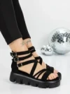 Sandale Dama cu Platforma 5HXS16 BLACK | MEI