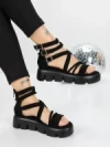 Sandale Dama cu Platforma 5HXS16 BLACK | MEI