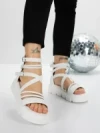 Sandale Dama cu Platforma 5HXS16 WHITE | MEI