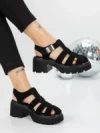 Sandale Dama cu Platforma 5GZ25 BLACK | MEI