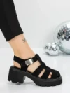 Sandale Dama cu Platforma 5GZ25 BLACK | MEI