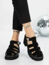 Sandale Dama cu Platforma 5GZ25 BLACK | MEI