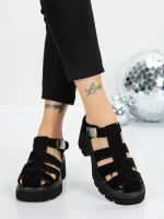 Sandale Dama cu Platforma 5GZ25 BLACK | MEI