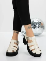 Sandale Dama cu Platforma 5GZ25 BEIGE | MEI