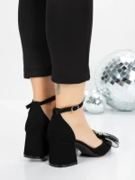 Sandale Dama cu Toc Gros 5XKK7 BLACK | MEI
