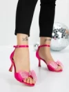 Sandale Dama cu Toc Subtire 5XKK11 ROSE | MEI