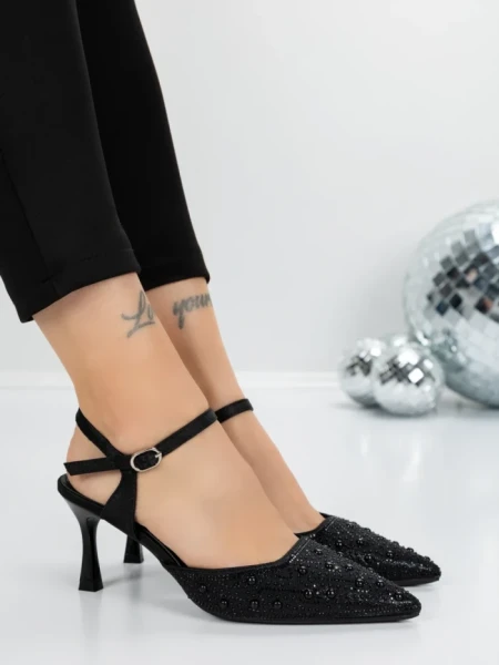 Pantofi Stiletto 5GZ65 BLACK | MEI