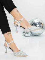 Pantofi Stiletto 5GZ65 SILVER | MEI