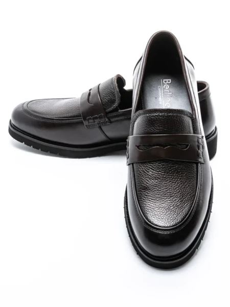 Mocasini Barbati din piele naturala F12042-1 COFFEE | BERLINER
