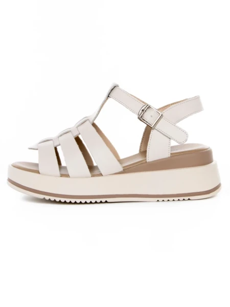 Sandale Dama din piele naturala 20295 CREAM | ADVANCER