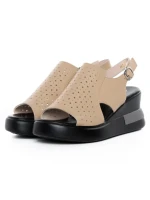 Sandale Dama din piele naturala 49010 APRICOT | ADVANCER