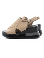 Sandale Dama din piele naturala 49010 APRICOT | ADVANCER