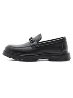 Mocasini Barbati din piele naturala 5NXE3 Negru | Pant... » meishop.life