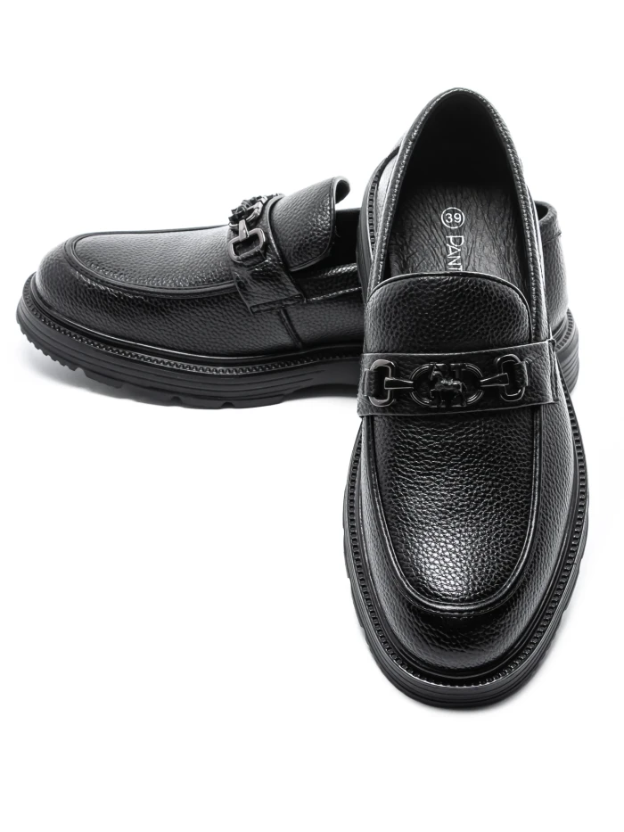 Mocasini Barbati din piele naturala 5NXE3 Negru | Pant... » meishop.life