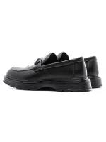 Mocasini Barbati din piele naturala 5NXE3 Negru | Pant... » meishop.life