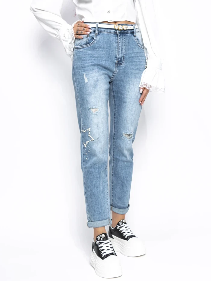 Blugi Dama BF1608-5 ALBASTRU | MEI