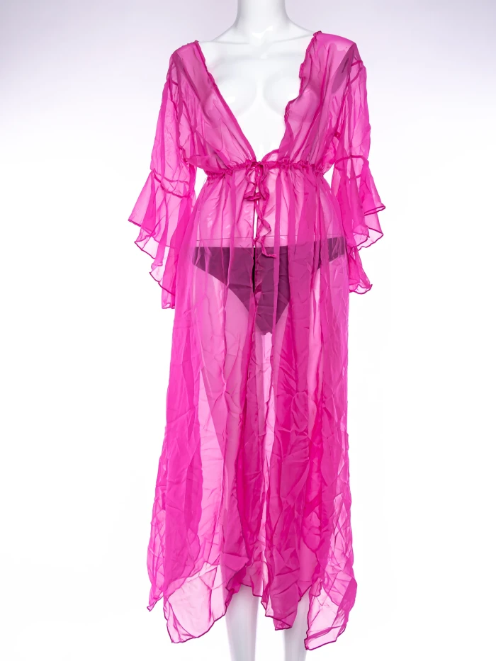 Rochie de Plaja 306 Fucsia » meishop.life