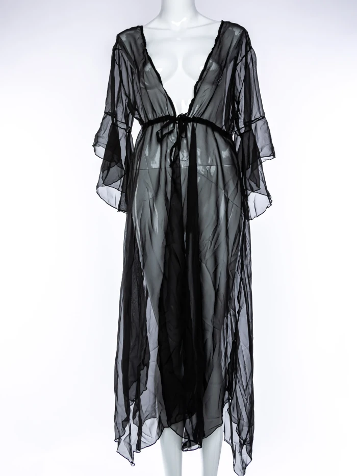 Rochie de Plaja 306 Negru » meishop.life