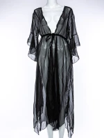 Rochie de Plaja 306 Negru » meishop.life