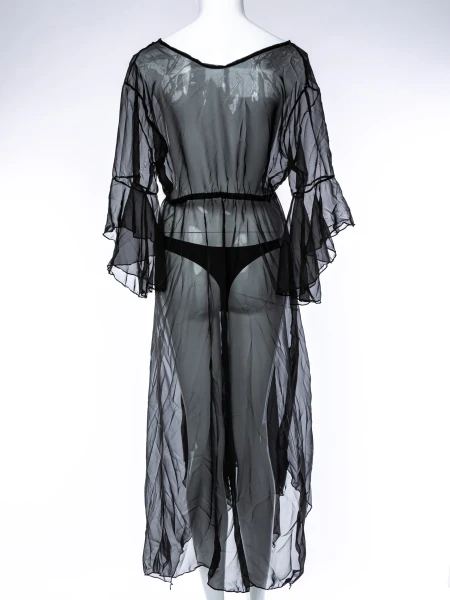 Rochie de Plaja 306 Negru » meishop.life