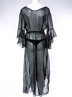 Rochie de Plaja 306 Negru » meishop.life