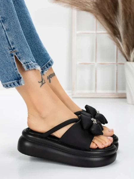 Papuci Dama cu Platforma 8570 BLACK | MEI