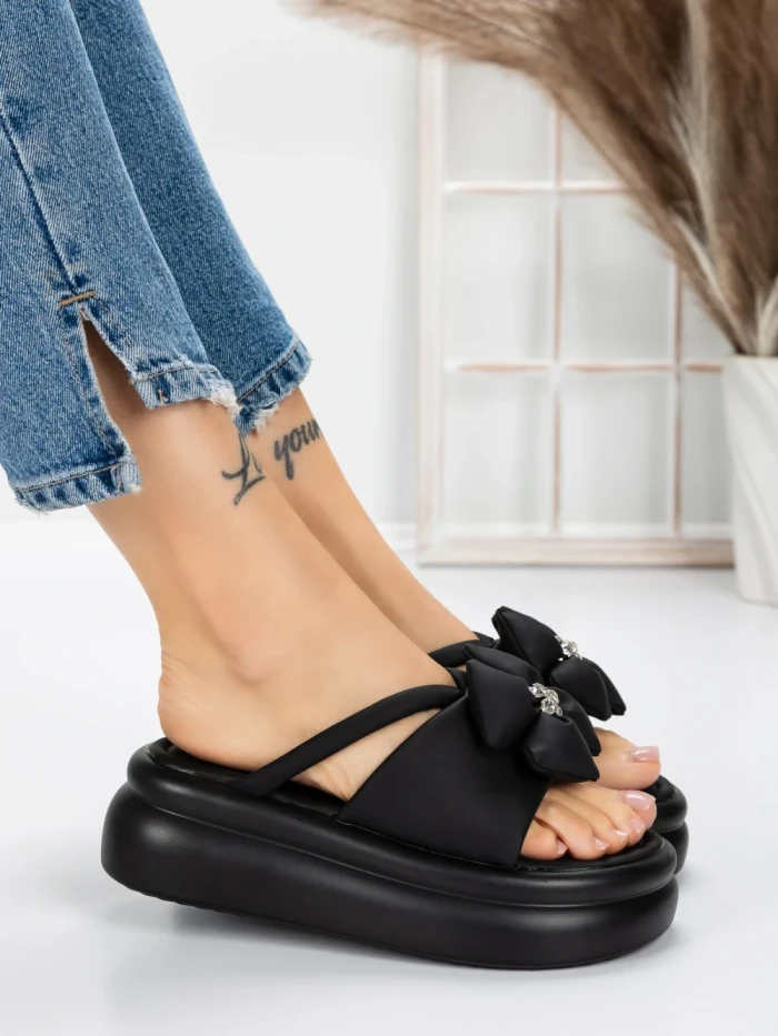 Papuci Dama cu Platforma 8570 BLACK | MEI