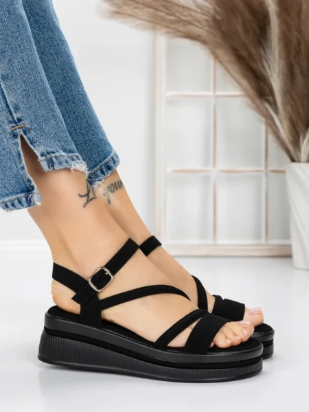 Sandale Dama cu Platforma 5HXS6 BLACK | MEI