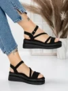 Sandale Dama cu Platforma 5HXS6 BLACK | MEI
